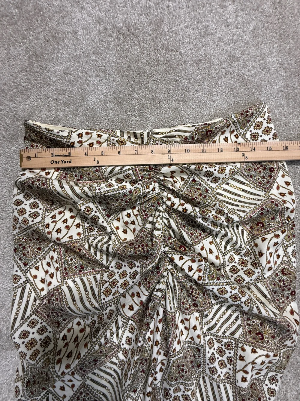 Veronica Beard Pixie Silk Blend Midi Skirt  | Patchwork Print | Size 8